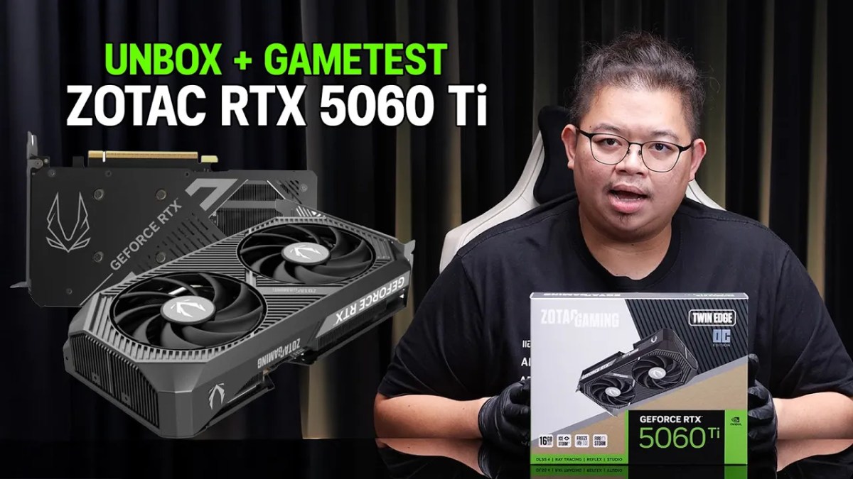 ZOTAC RTX 5060 Ti 16G แค่ 18,000 ขุมพลัง AI MFG 4x เล่นเกม 4K ได้