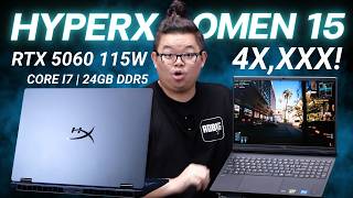 รีวิว HyperX OMEN 15-GA0000TX ท็อปสุดในรุ่นได้ RTX 5060 115W + i7 HX + D5 24GB แค่ 40,000 กลาง